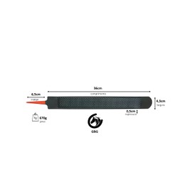 Heller Black Master Hoof Rasp, Case Hardened Steel, 42.5 x 4.3 x 0.5 cm, 1.4 pounds