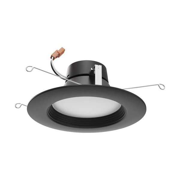 Satco Led Color Temp 2700K-5000K Selectable Downlight Retrofits, Part Number S11835, 9 Watt; 5 Inch - 6 Inch; 120 Volts; Dimmable; Black Finish for Residential, Industrial, and Commercial (1 Pack)