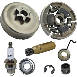 Clutch Drum Sprocket 3/8" 6T Assembly Oil Pump Worm Gear Spark Plug kit for STIHL MS170 MS180 MS190 MS210 MS230 MS250 Chainsaw Replacement Parts 1123 640 2003 1123 640 2073 1123 007 1001 1123 640 3201