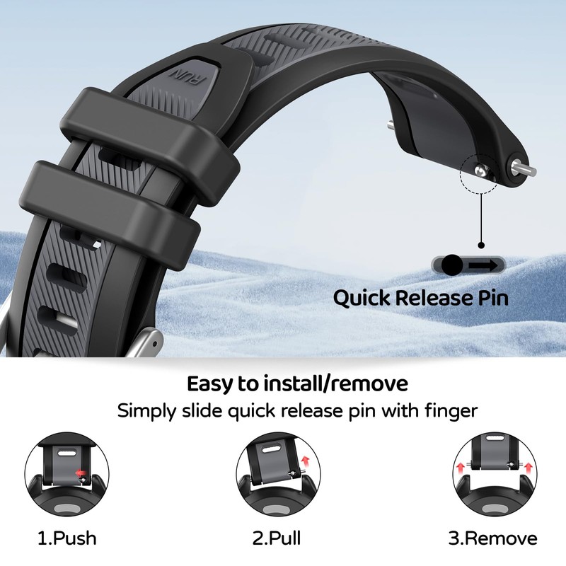 U-LIMVE Watch Band for Garmin Forerunner 165/Forerunner 245/Forerunner 645/Vivoactive 5/Vivoactive