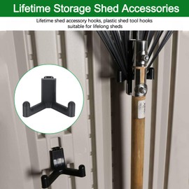 GYQ 3Pack Tool Hook for Lifetime Shed Accessories Shed Storage Organization for Shovels Tooles, NOT Work on Any Sheds with Horizontal Siding