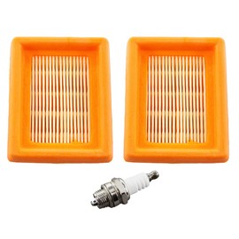 MCHNIC 2 x air filter with spark plug for Stihl FS120 FS200 FS250 FS300 FS350 FS400 FS450 FS480 BT120 BT121 BT130 brush cutter brush cutter 4134 141 0300