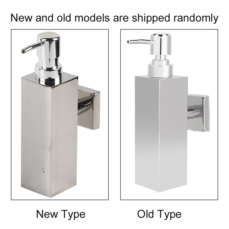 Wall Mounted Stainless Steel Square Manual Hand Liquid Soap Lotion