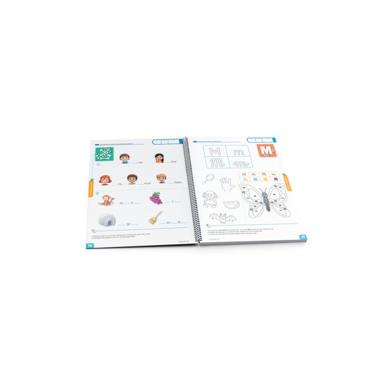 Libro Infantil de Actividades: Lenguaje: Trazos y Letras Script: N3