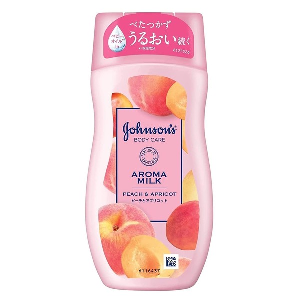 Johnson Body Care Aroma Milk Lasting Moisture Body Lotion, Peach and Apricot Scent, 6.8 fl oz (200 ml)