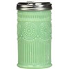 Tablecraft Sugar Shaker with Stainless Steel Top, 3.0625" x 5.75", Green