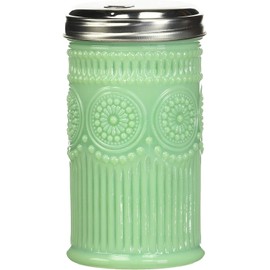 Tablecraft Sugar Shaker with Stainless Steel Top, 3.0625" x 5.75", Green