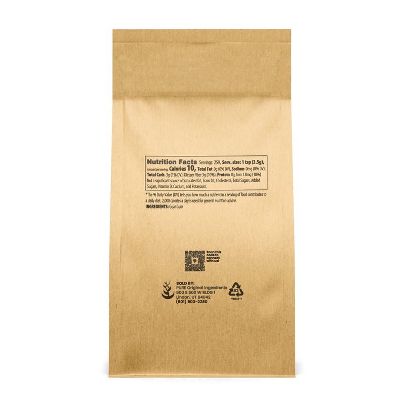 Pure Original Ingredients Guar Gum (2lb) From Guar Beans, Food
