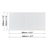 White 14x6 inch Steel Vent Cover with Insects Screen -