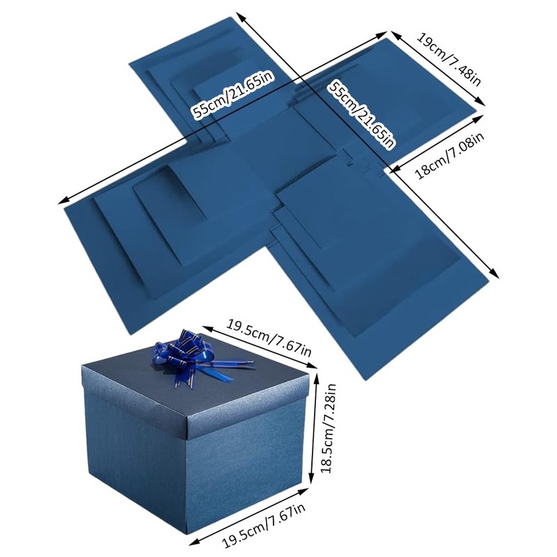 5-Layer Creative Explosion Gift Box, 19.5 x 19.5 cm Surprise