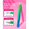 Expert Slant Tip Tweezers with Leather Case, GlamTweeler Sharp &