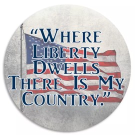 Kiwi Gifts Where Liberty Dwells There Is My Country - 100 Pack Circle Stickers 3 Inch