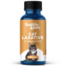 Cat Laxative Constipation Relief for Cats, Natural Stool Softener Support, Odorless Pills for Cat Constipation Relief, Promotes Regular Bowel Movement & Digestive Comfort, Easy Dosing (400 Pills)