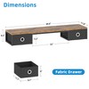 YAOHUOO 45" Large TV Riser with Fabric Drawers for 32-60