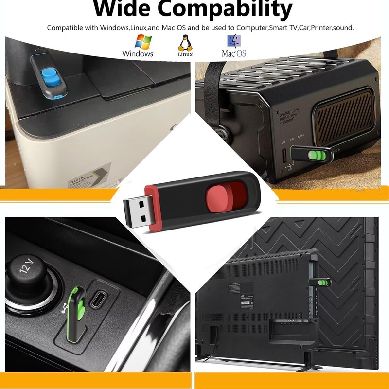 MAKACTUA USB Stick 64 GB USB Flash Drive Retractable Memory