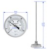 Measureman Fully Stainless Steel Bi-Metal Dial Thermometer, 3" Dial, 12"