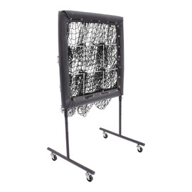 HAPPCUCOE Baseball Training Equipment for Hitting Pitching Practice,Baseball Training Net,360°Swivel Casters, Adjustable Height Baseball Practice Net,Black