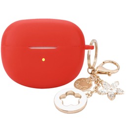 Case Compatible with Bose Ultra Open Earbuds (2024), Soft Silicone Shockproof Skin Cover with Cute Bling Keychain Accessories for Men Women, Protective Cover with Carabiner