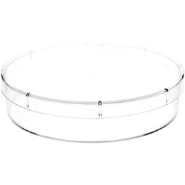 Pioneer Plastics 053C Clear Round Petri Dish Plastic Container, 4.6875" W x 1" H