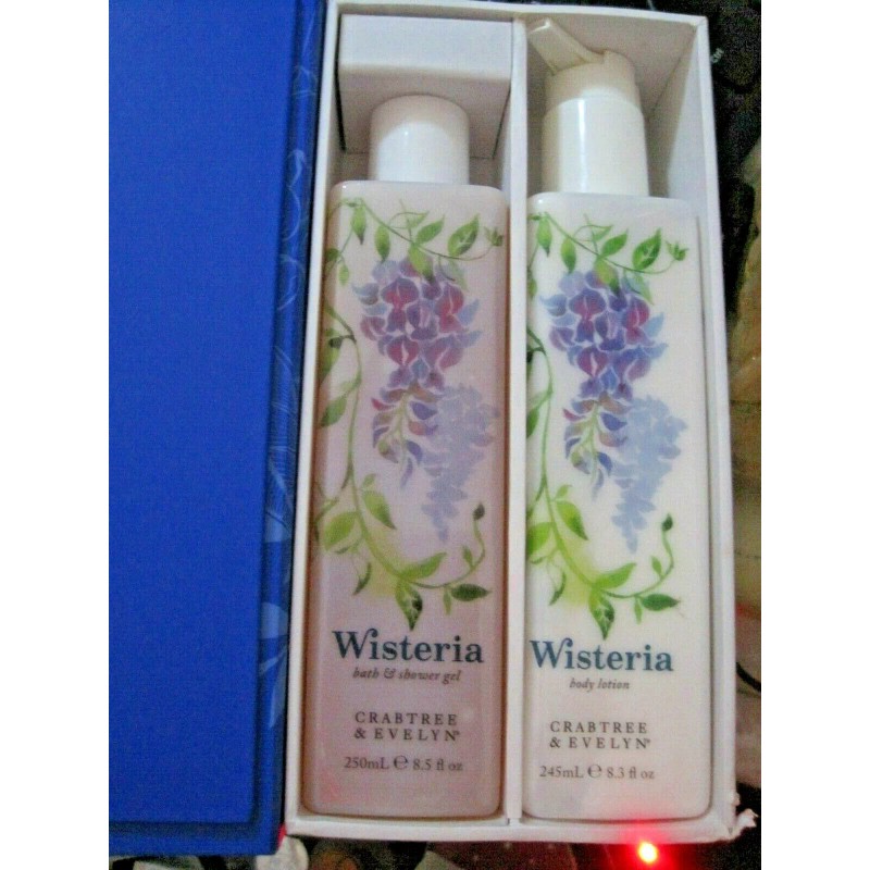 Crabtree & Evelyn WISTERIA Shower Gel & Body Lotion NEW