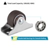 Skelang 4-Pack Rigid Caster 1", Low Profile Caster Wheel, Top