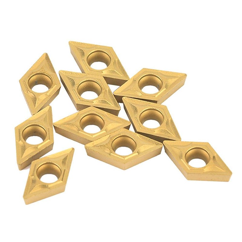 Carbide Insert Blade, 10PCS Lathe Turning Tool DCMT070204 US735 DCMT21.51