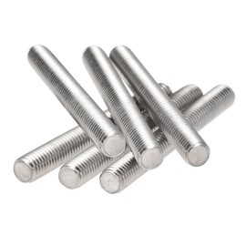 HiPicco 1/4"-20 Fully All Threaded Rod & Studs, 150mm/5.91" Length, 304 Stainless Steel Right Hand Thread Screw for Furniture Anchor Bolts, Clamps, Hangers and U-Bolts 6 Pack