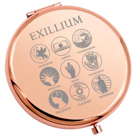 WSNANG Keeper of The Lost Inspired Gift Book Lover Makeup Mirror KOTLC Gift Bookish Gift Folding Mirror for Reader (EXILLIUM Mirror)
