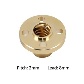 9PCS Brass T8 Screw Nut 2mm Pitch Trapezoidal for 8mm T8 Lead Threaded Rod Lead Screw 3D Printer for Threaded Rod 3D Printer Reprap Parts Z Axis