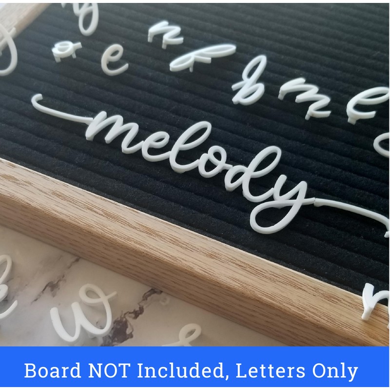 Cursive Letter Set for Felt Letterboards, 150+ Lowercase Script Letters,