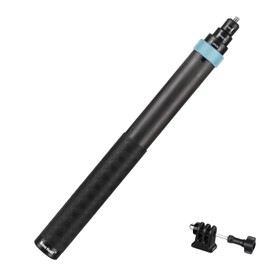 2-Meter/6.5-Foot Retractable Carbon Fiber Invisible Selfie Stick for Insta360 ONE X4 X3 R RS X Insta 360 GO 2 3,for Go Pro Max Hero 13 12 11 10 9 8 7 DJI Action 3 4 Pocket 3 (Blue)