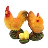 Hsthe Sea Miniature Chicken Jewelry Set, 3 Pieces, Rooster, Hen,