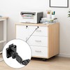 Jiozermi 4 Packs Drawer Lock with Keys, Desktop Lock with