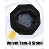 YIIOSS Graduation Tam Doctoral Tam Doctoral Regalia 8 Sided with