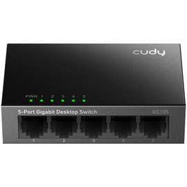 Cudy GS105 5-Port Gigabit Unmanaged Ethernet Switch, Network Hub, Ethernet Splitter, Plug & Play, Fanless Metal Design, Traffic Optimization
