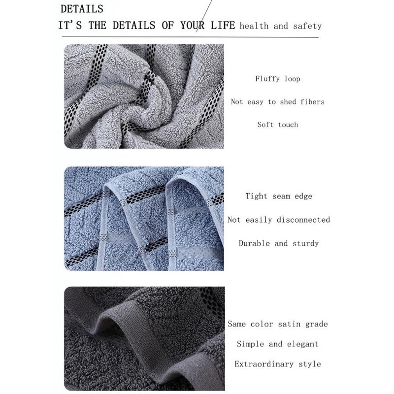 DDSColour 100% Ring-Spun Cotton Hand Towels for Bathroom Set of