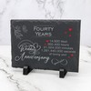 40th Wedding Anniversary Slate – Handcrafted Natural Stone Plaque with