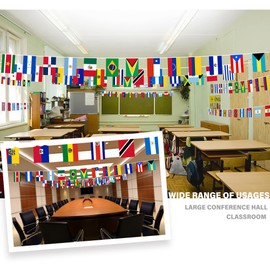 Latin America 25 Countries String Flag - String Pennant Banners Patriotic Events Decoration Sports Bars - 30 Feet 25 Flags