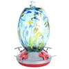 Hummingbirds Water Feeder Colorful Painting Glass Bird Feeding Tool for