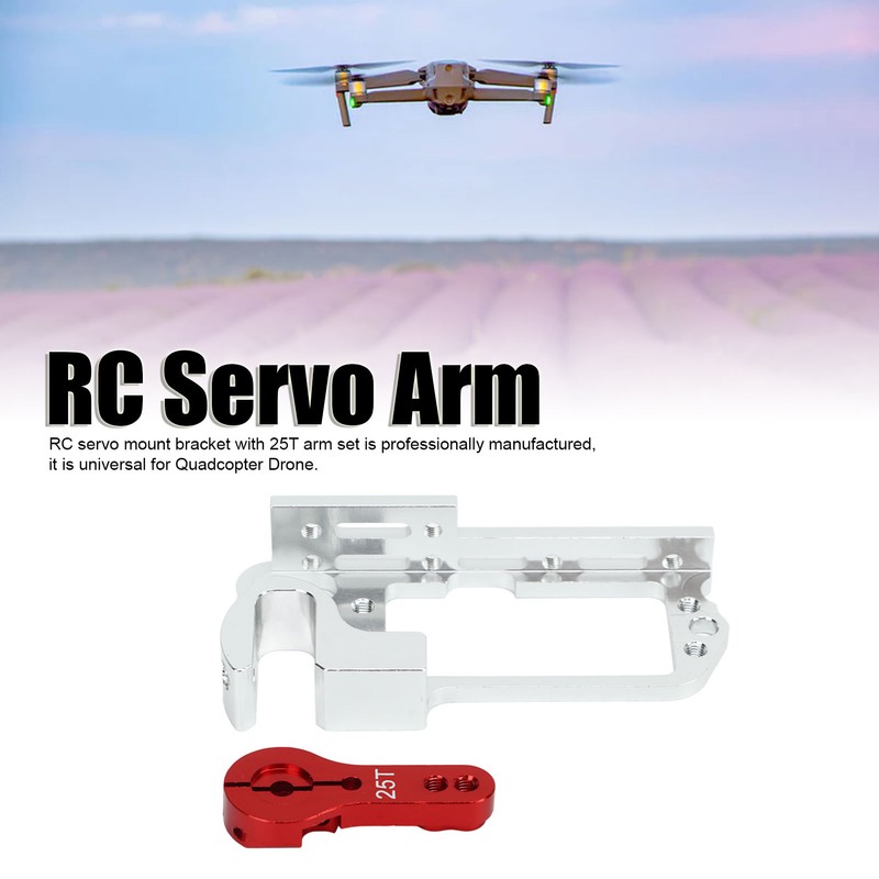 RC Servo Mount Bracket with 25T Arm Aluminum Alloy Anti