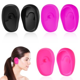 Protector Hair Dye Earmuffs for Salon Silicone Ear Covers 3 Pairs Hairdressing Earmuffs Ear Protectors for Hair Perm Dye Shower Salon Hairdressing Protector Hairdressing Ear Caps