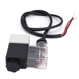 Solenoid Valve Air Valve Bleed Valve Check Valve Power Off Exhaust Valve Sensitive Durable Air?Tight Easily Operate Silent Air Compressor Accessories 187V-253V with Light/Wire