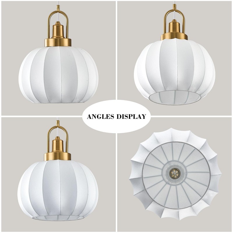 Globe Imitation Silk Pendant Light, 11.8 Inch white bubble lantern