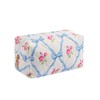WHHJM Cute Floral Makeup Bag Small Cotton Quilted Cosmetic Bag,