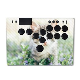 MightySkins Carbon Fiber Skin Compatible with Razer Kitsune - Blue Eyed Kitten | Protective, Durable Textured Carbon Fiber Finish | Easy to Apply | Made in The USA