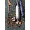Fly Fishing Creel Basket Fish Rod Fisherman Glass Ornament