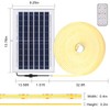 Outdoor solar light strip, LED light strip solar 6000mAh 32.8