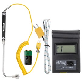 QUARKZMAN Digital Thermocouple Thermometer K-type Temperature Meter (-50 to 1300 C) with Surface Thermocouple Probe NR-81533A