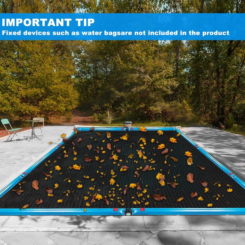 Hlimior 36 ft x 18 ft Black Pool Leaf Net