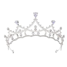 YOVEKAT Princess Crown Head Tiara Wedding Princess Princess Tiara (Silver)